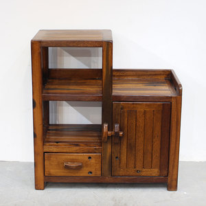 老船木茶边柜子客厅餐边柜靠墙中式家用储物收纳柜摆件置物架茶柜