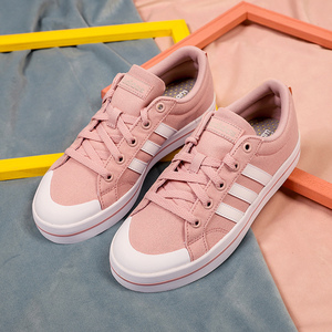 adidas阿迪达斯板鞋女鞋2021夏季新款粉色帆布鞋低帮运动鞋fv8095