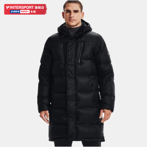 安德玛官方ua外套男2022新款运动服中长款连帽防风羽绒服1364894