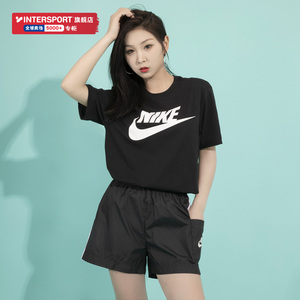 nike耐克短袖套装女装2021夏季新款运动服宽松透气t恤短裤休闲装