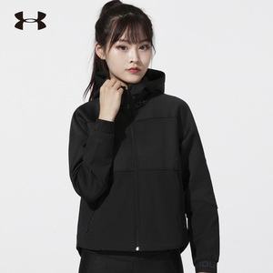 安德玛官方ua 女士外套2022秋季新款连帽跑步训练运动夹克1360554