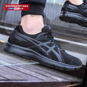 亚瑟士官方旗舰店训练鞋黑武士jog 100透气跑步鞋男鞋运动鞋子女