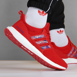 阿迪达斯官网运动鞋男鞋2021新年款红色牛年限定cny boost跑步鞋