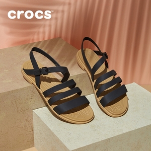 crocs卡骆驰平底凉鞋女鞋2021夏季新款特萝莉女士时装凉鞋206107