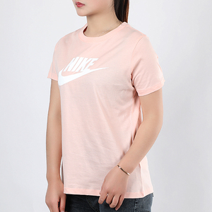 nike耐克短袖女 2020夏季新款运动上衣粉色半袖宽松打底t恤bv6170