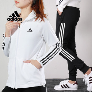 adidas阿迪达斯官网套装女2021春季新款运动服梭织女士外套休闲装
