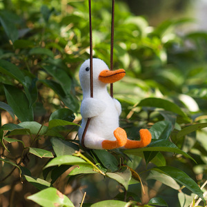 羊毛毡戳戳乐diy材料包情侣手工自制玩偶挂件荡秋千一鸭一鸭悠哟