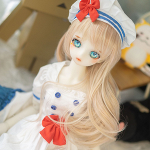 猫王松鼠-bjd假发 巨婴/mdd/blythe/dd/叶罗丽/娃娃金色长卷发图片