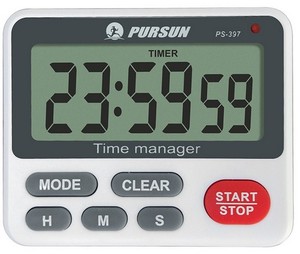 六位显示正倒计时器 静音带电源开关时钟 数字按键简单学生定时器