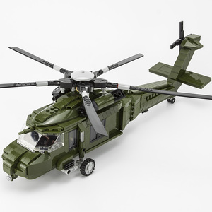 兼容乐高陆军直20武装直升机直10重型运输机军事战斗飞机拼装积木