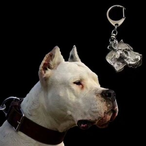 德国原装进口杜高犬杜宾犬卡斯罗吊坠狗头钥匙扣猛犬俱乐部礼品