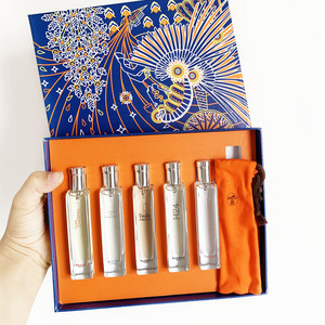 hermes爱马仕香水套装4件套盒礼盒古龙橘彩星光尼罗河花园7.5ml
