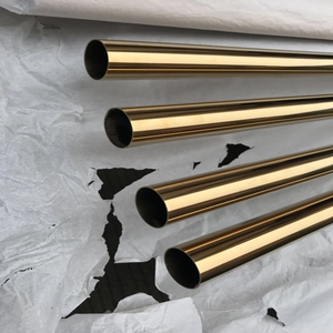 黄金色不锈钢管,黄钛金不锈钢圆管25*30*0.6*0.8钛金不锈钢方管