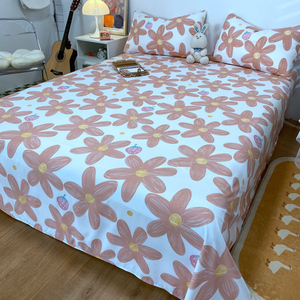 网红床单单件夏季水洗棉被单学生宿舍被罩单人床儿童ins风男双人