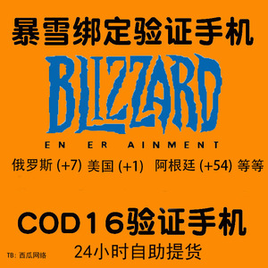 暴雪战网中国香港验证手机阿根廷俄罗斯巴西cod战区手机号绑定