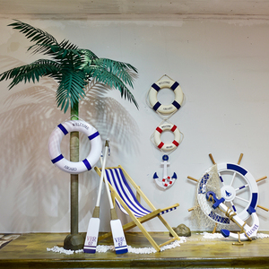 新款夏季沙滩帆板海洋风格橱窗美陈布置儿童商场服装陈列网红装饰