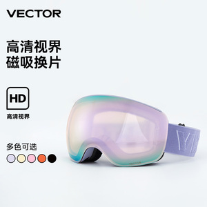 VECTOR玩可拓儿童滑雪眼镜双层防雾雪镜头盔护目镜男童女童装备