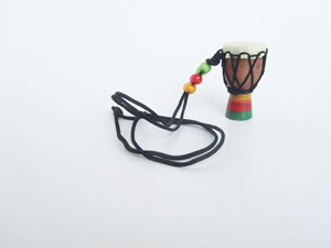 包邮迷你非洲鼓模型手鼓旅游项链挂件整木手工制作奖品迷你工艺品