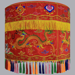 宝盖佛伞佛顶直径一米华盖四龙八吉祥红色红罗伞法事道场佛教用品