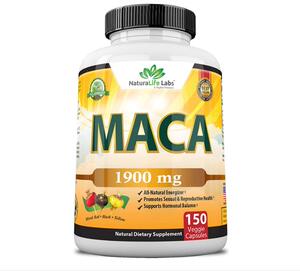 美国NaturaLife Labs Maca Root Black秘鲁玛卡根糊化成人#150粒