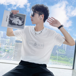 男士t恤短袖2022新款夏季衣服一套搭配帅气潮流套装宫赫旗舰店39