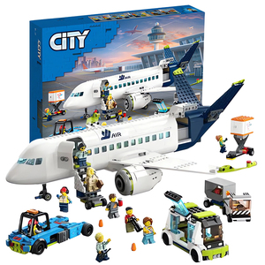 2024新品60367客运飞机城市系列客机航空模型拼装积木男孩子玩具