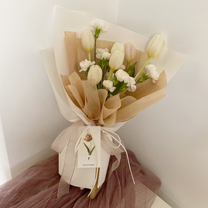 韩国进口牛奶棉纸包花纸花束打底内衬纸鲜花包装材料花店花艺用品