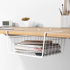 办公桌桌下置物架办公室桌上收纳宿舍桌面架子悬挂挂式桌子挂层架