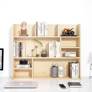 实木书架桌面置物架书桌多层收纳桌桌上书柜书籍放在上的搁物架