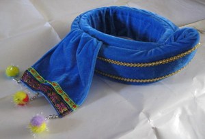 云南少数民族服装傣族男式帽子/舞台表演葫芦丝帽子/舞蹈演出头饰