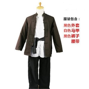 民国人力车夫衣服演出服棉麻古代农村农民马褂小二跑堂服清末百姓