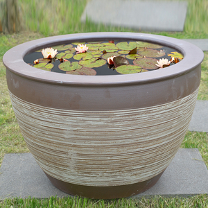 景德镇睡碗莲荷花缸养鱼室外造景庭院家用陶瓷老式水缸家用储水用