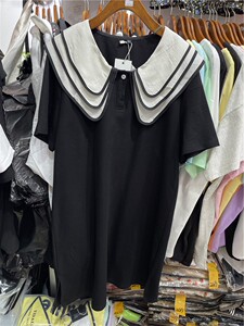 诺姿伊琳贝儿2280 2022夏季女装时尚休闲短袖中长连衣裙女裙419