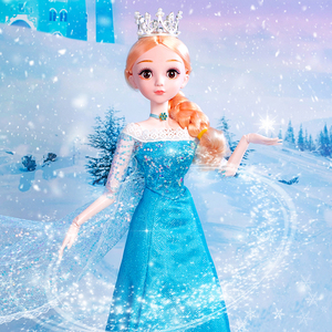 【粉丝专享】冰雪公主娃娃爱莎大号60厘米高品质音乐换装娃娃玩具