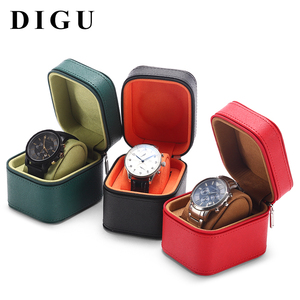 高档优质皮革手表盒收纳盒单支装便携式旅行表盒腕表包装礼品盒子