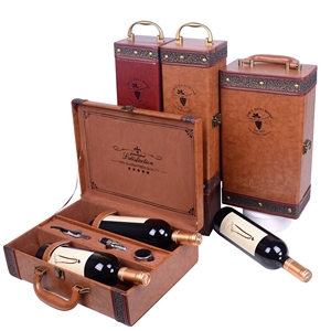 古龙单只红酒盒双支带酒具葡萄酒礼品包装手提箱可定制logo