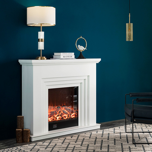 简约实木欧式壁炉装饰柜电壁炉电视背景墙柜仿真火美式取暖壁炉芯