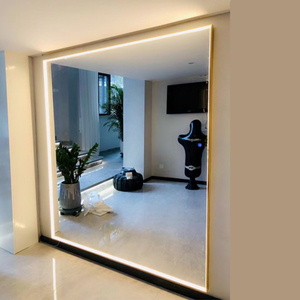 镜子带灯光穿衣镜全身镜壁挂式家用试衣镜LED 发光定制上墙包安装