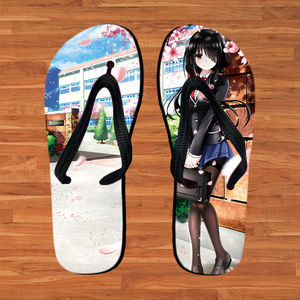 约会大作战动漫周边拖鞋人字拖狂三四糸乃十香二次元凉拖鸢一折纸