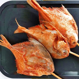 强雨冷冻调理鲳鱼串5根一袋去内脏烧烤油炸铁板半成品海鲜鱼串