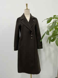 名紫轩S2812ZX商场专柜正品手工羊毛双面2023冬季新款长款大衣