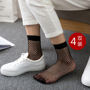 渔网袜短袜韩国女士网格短丝袜夏季性感鱼网袜韩版网眼网眼袜子