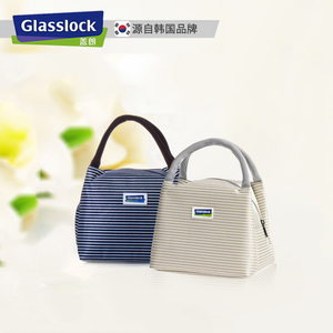 韩版glasslock手提袋便当包保温包上班族带饭男女可爱装饭盒袋子