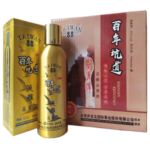 台湾高粱酒 88盒装坑道42度750ml*6瓶浓香型淡雅土豪金瓶粮食白酒