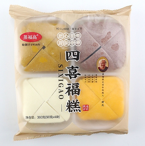四喜福糕四方糕红糖发糕彩虹糕米糕早餐紫薯蒸糕休闲糕点餐厅点心