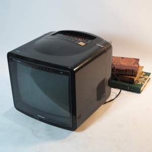 怀旧古董日本早期老式松下小型微型黑白电视机有雪花民宿茶馆摆件