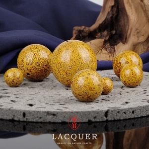 donguan冬官工艺品非遗中式大漆单珠漆珠配饰镶嵌螺钿原创 金盏子