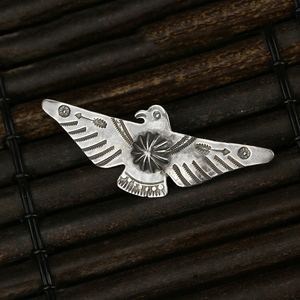 牛钝精工 larry smith雷鸟胸针别针领针手工复刻925纯银做旧配饰