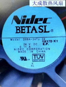 全新NIDEC D09A-12TU 03 12V 富士变频器风扇D08A-24TS2/24TU 24V