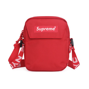 supreme nyc斜挎包男ins潮小包潮牌包包女挎包潮流百搭单肩邮差包